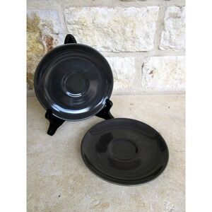 Russel Wright Iroquois Casual‎ Charcoal Set of 2 Saucers